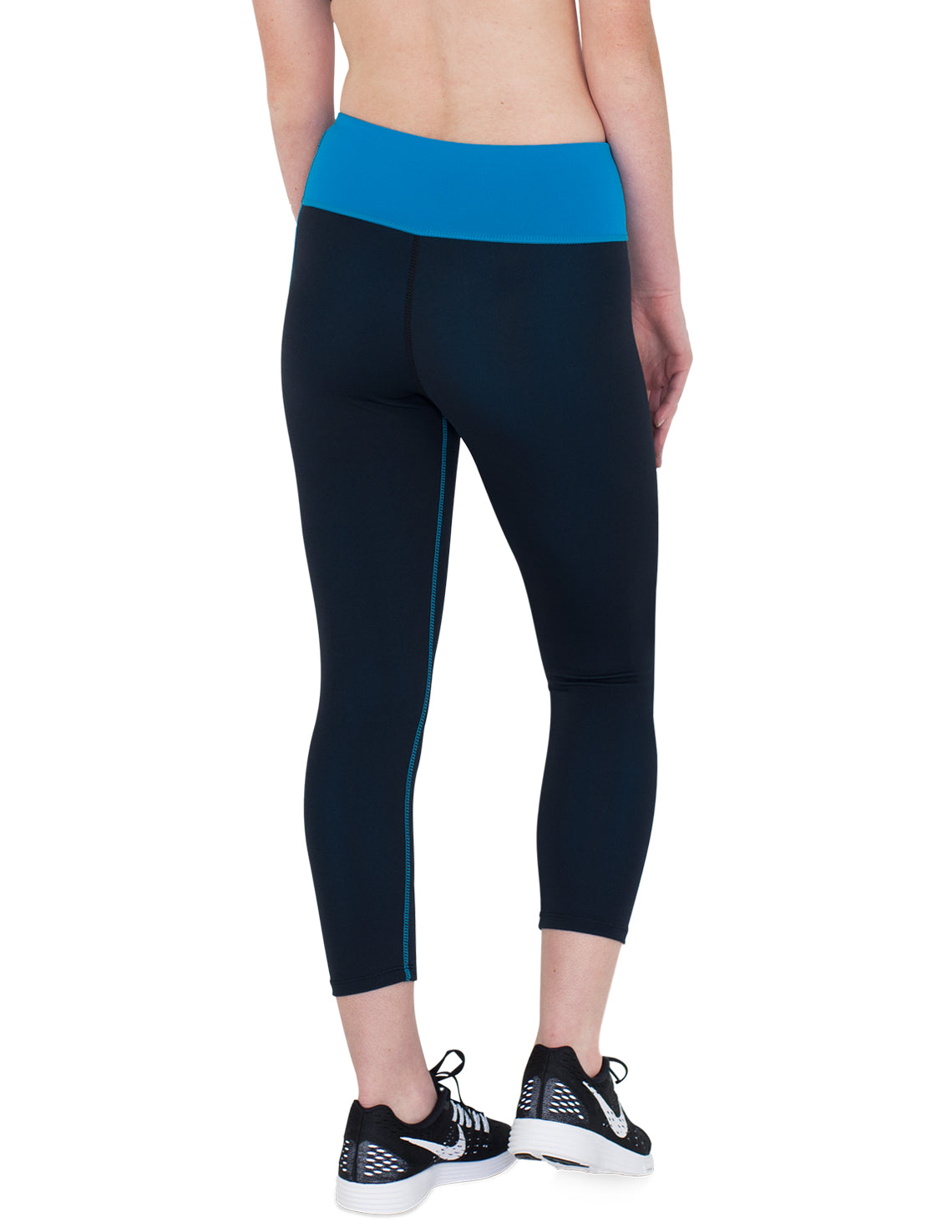 Energy Exercise Capris - Turquoise & Black