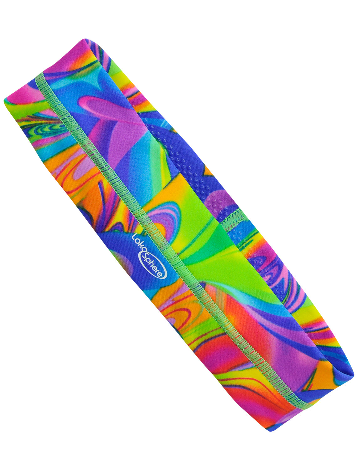 SphereBand Soft Headband with Silicone Grippers - Rainbow Tie Dye