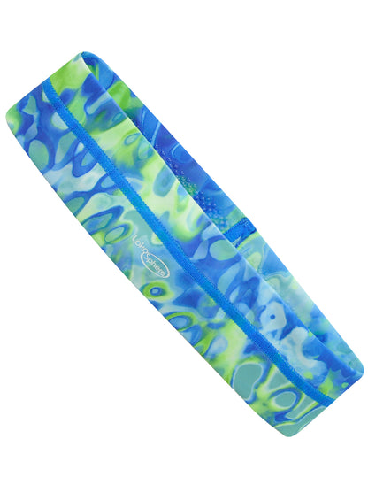 SphereBand Soft Headband with Silicone Grippers - Blue Rain